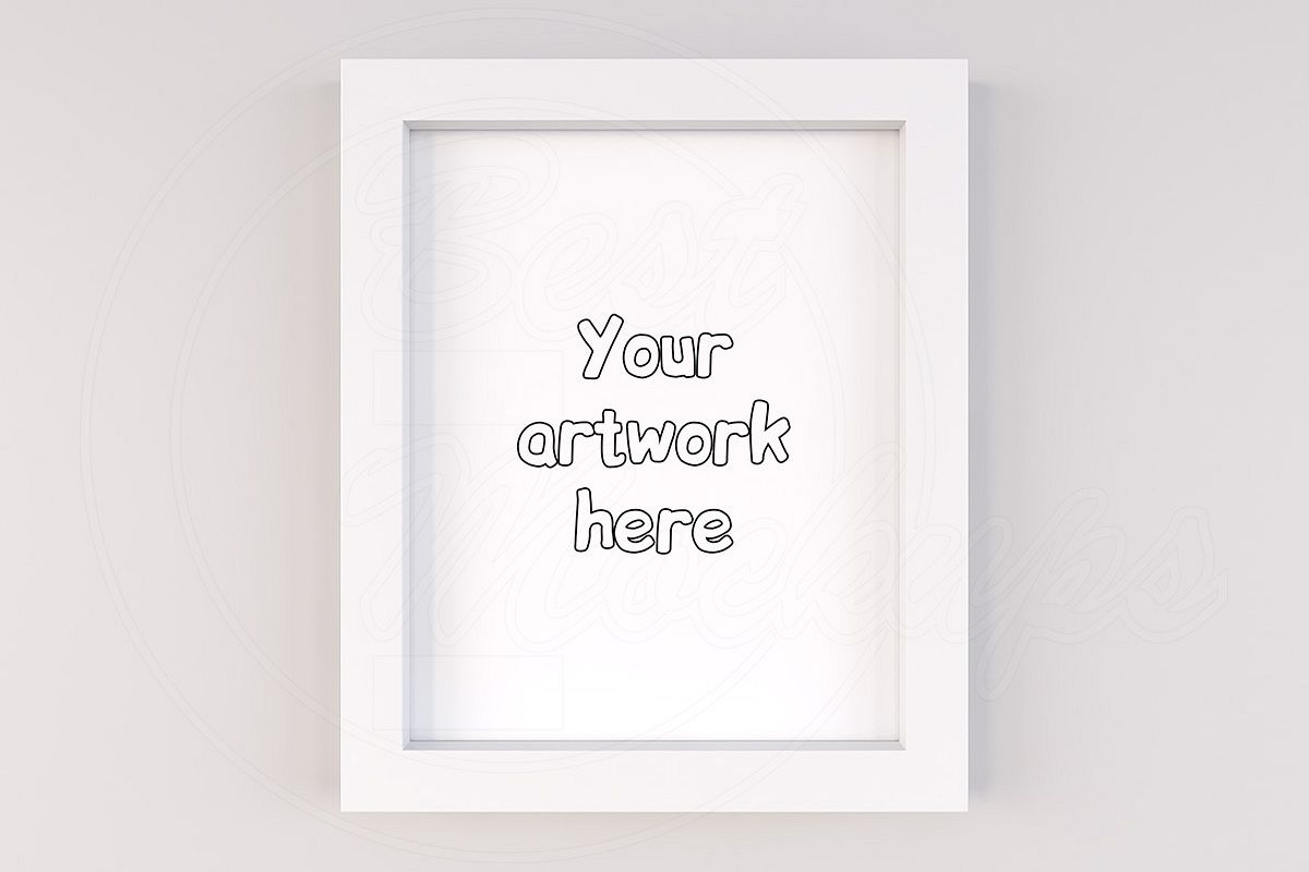Minimal white mockup frame instant download example image 1