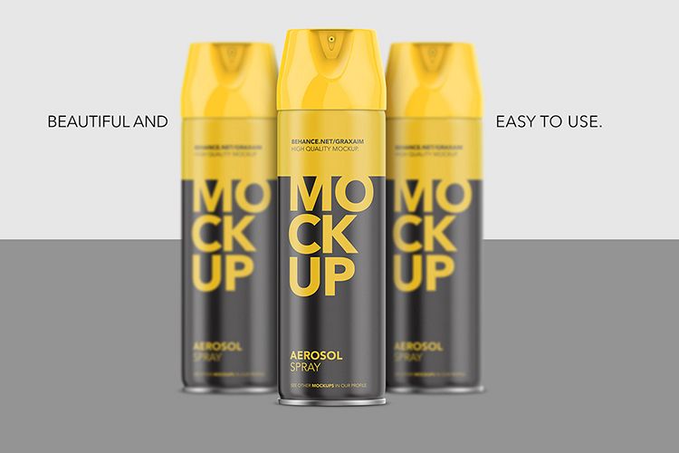 Aerosol Spray Matte Front Mockup Short example image 1