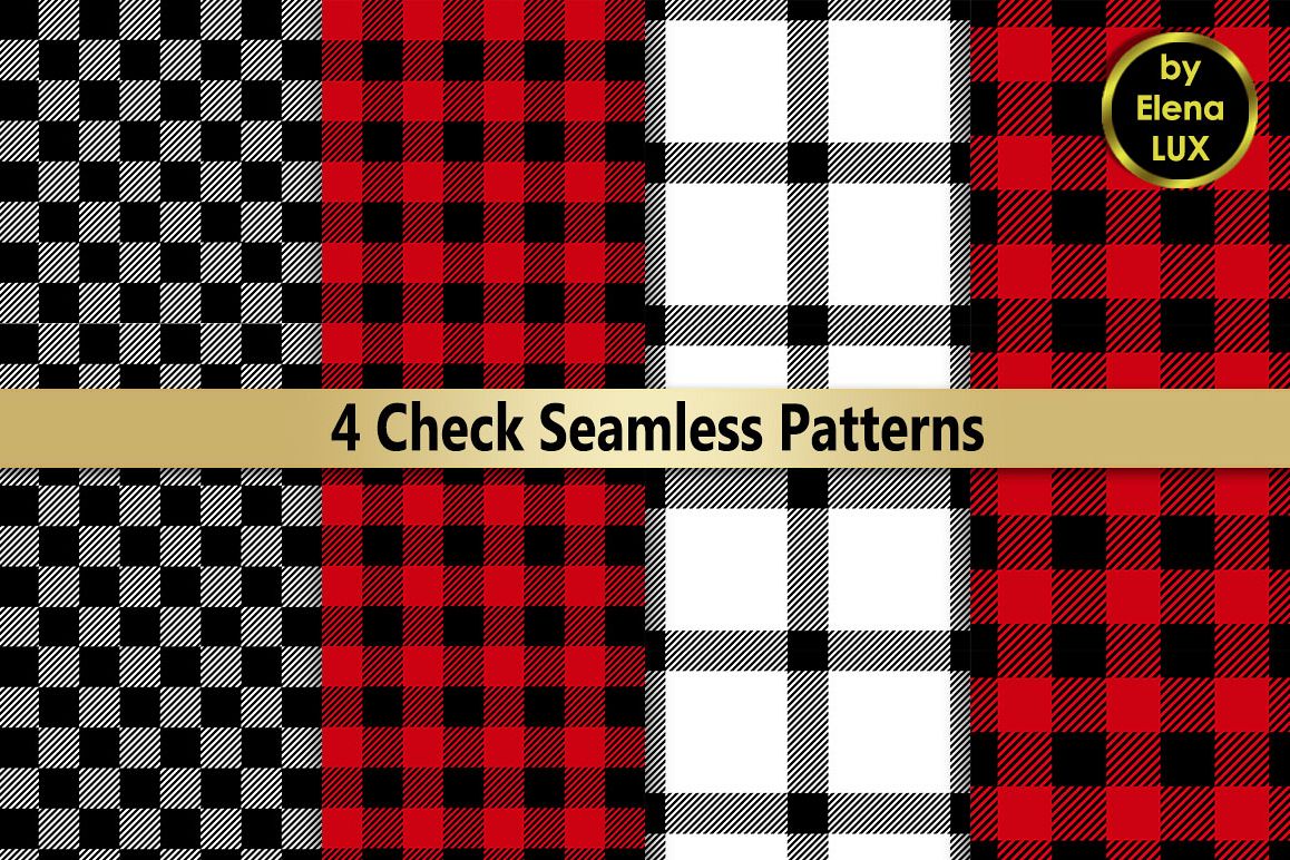 Check Seamless Pattern Set example image 1