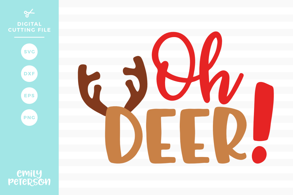 Oh Deer SVG DXF EPS PNG example image 1