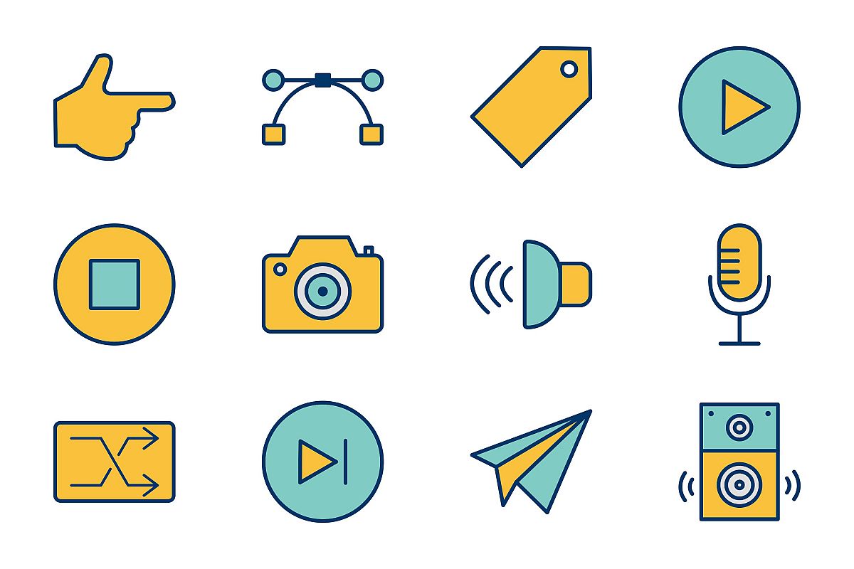 Set Of Multimedia Icons example image 1