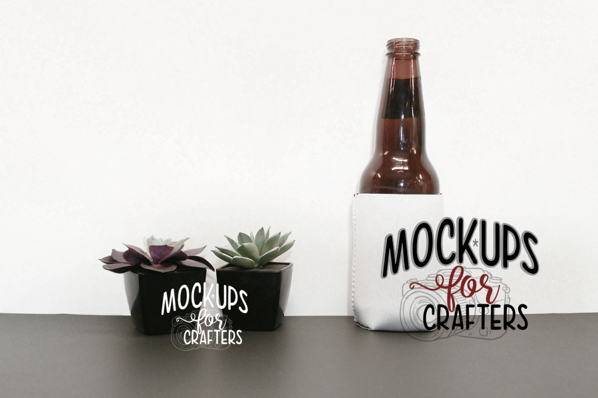 bottle/can cover- white MOCK-UP example image 1