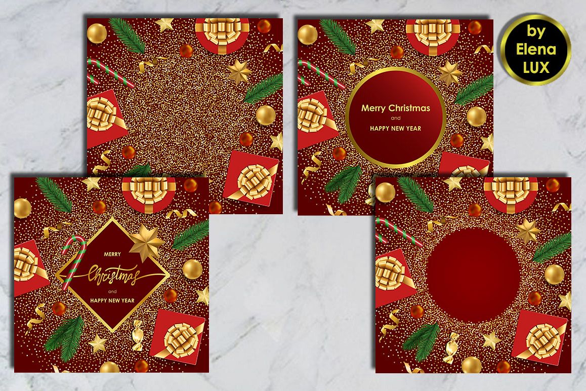 Christmas and New Year Card Set example image 1
