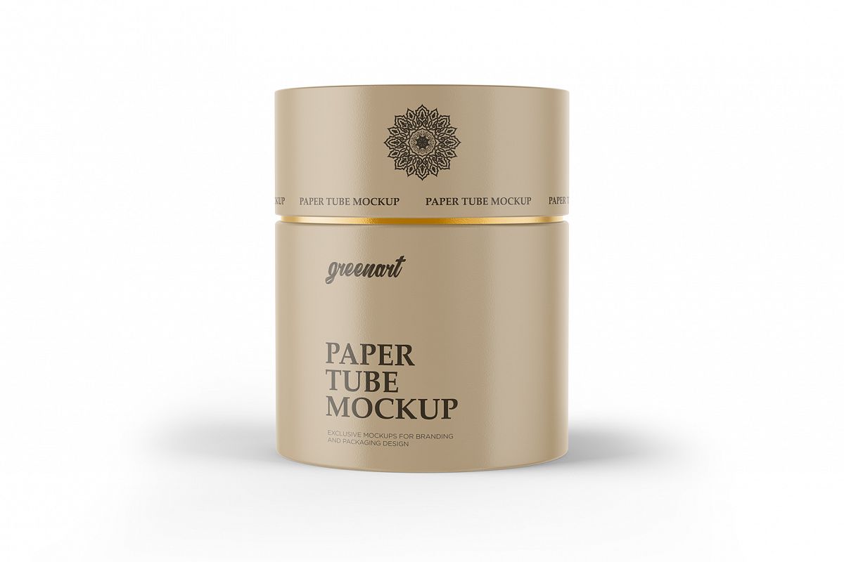 Paper Tube Mockup - Front View example image 1