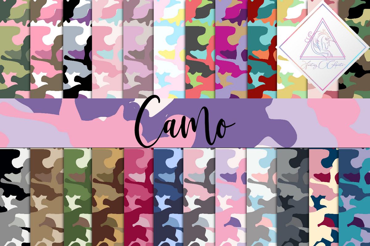 Camo Digital Paper example image 1