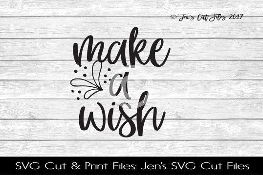 Make A Wish SVG Cut File example image 1
