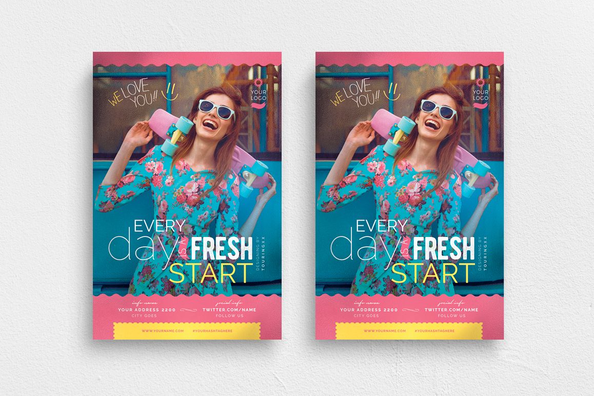 Every Day Is A Fresh Start Flyer Template example image 1
