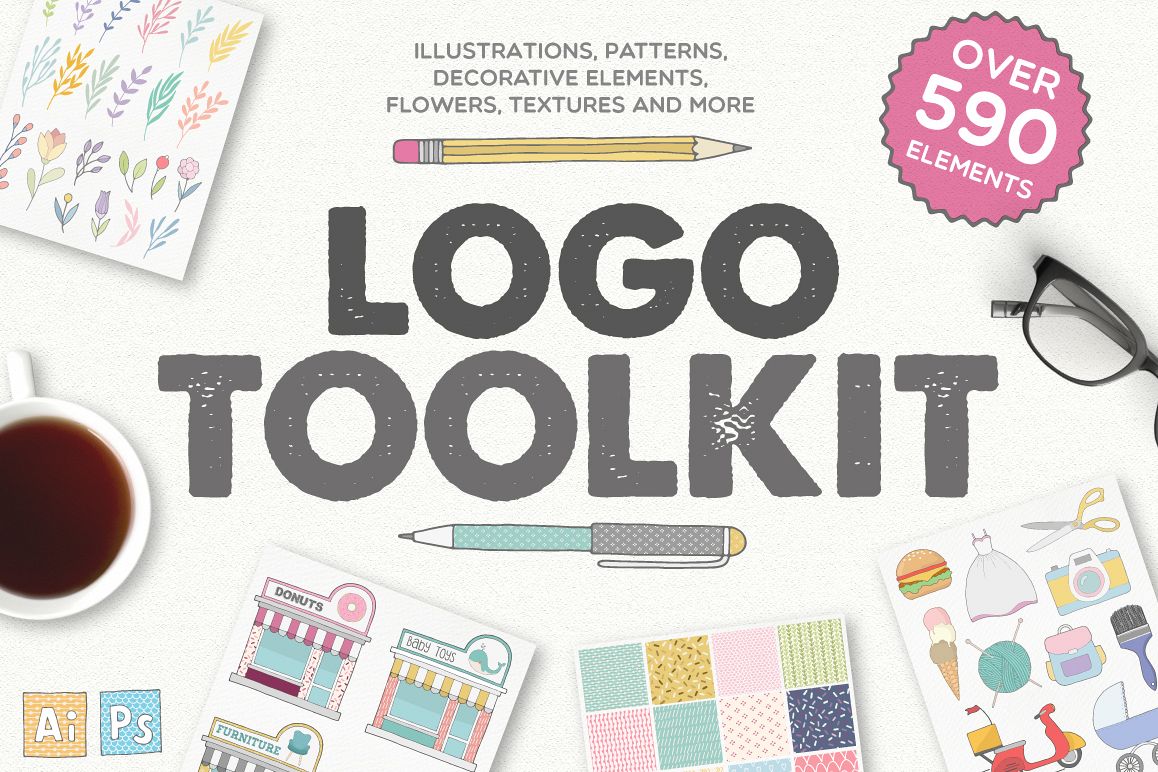 Logo Toolkit - Over 590 Elements example image 1