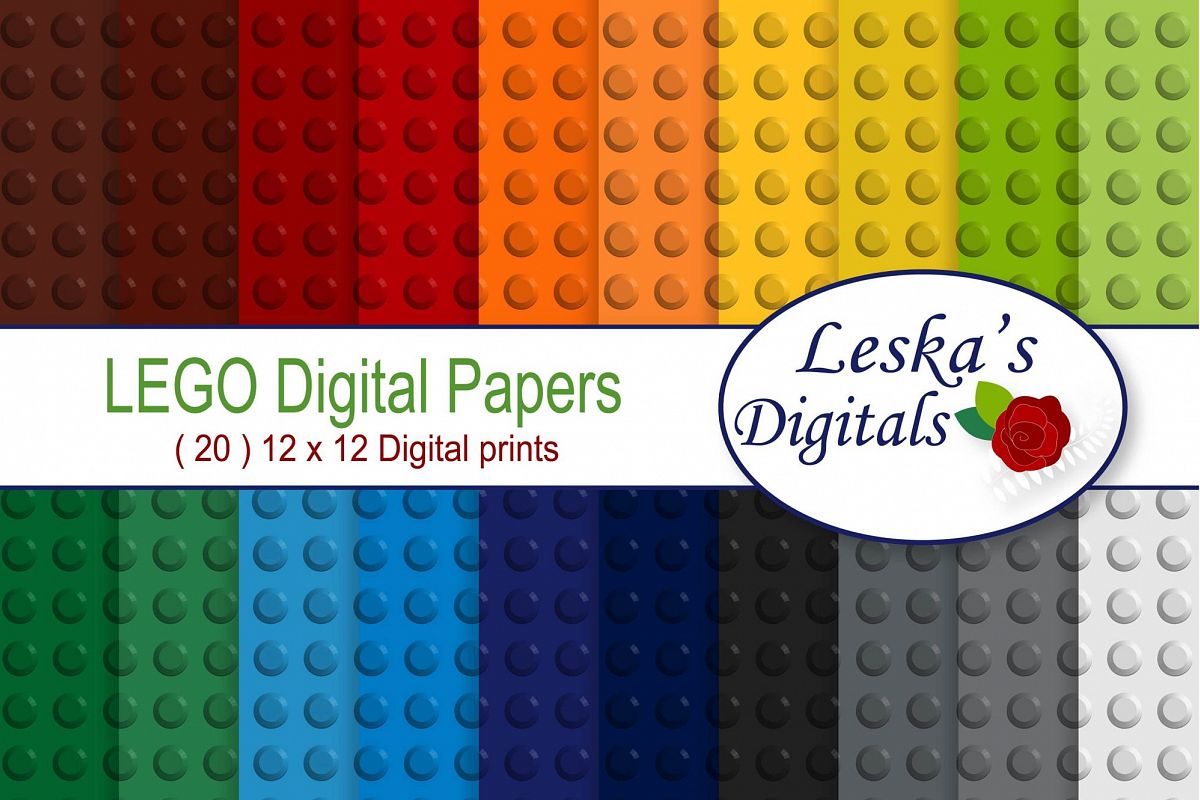 Lego Digital Paper Patterns example image 1