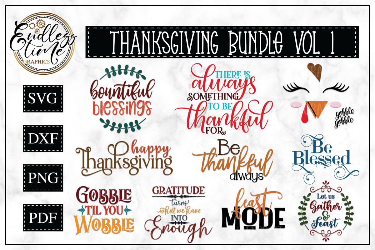 Thanksgiving SVG Bundle example image 1