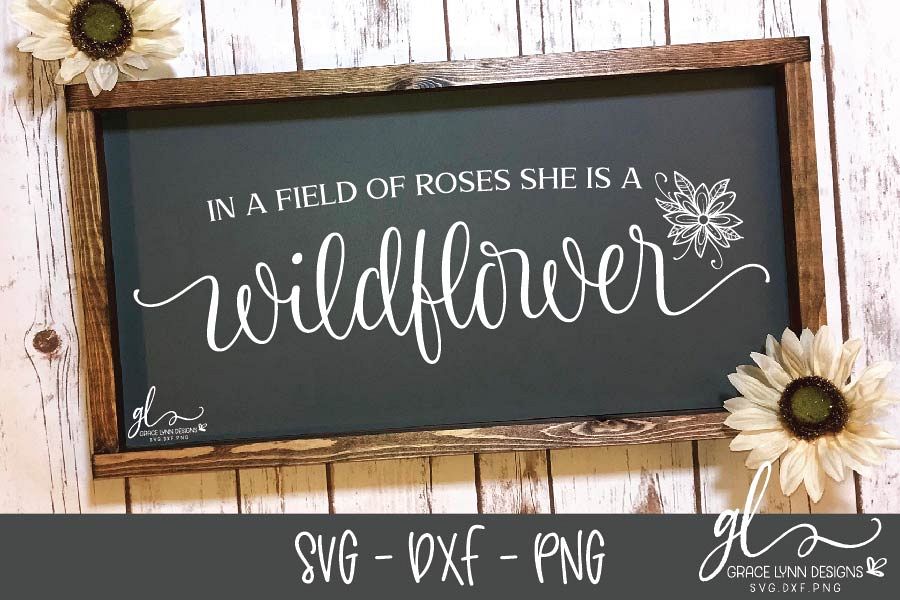 In A Field Of Roses SVG - Digital Cut File - SVG, DXF & PNG example image 1