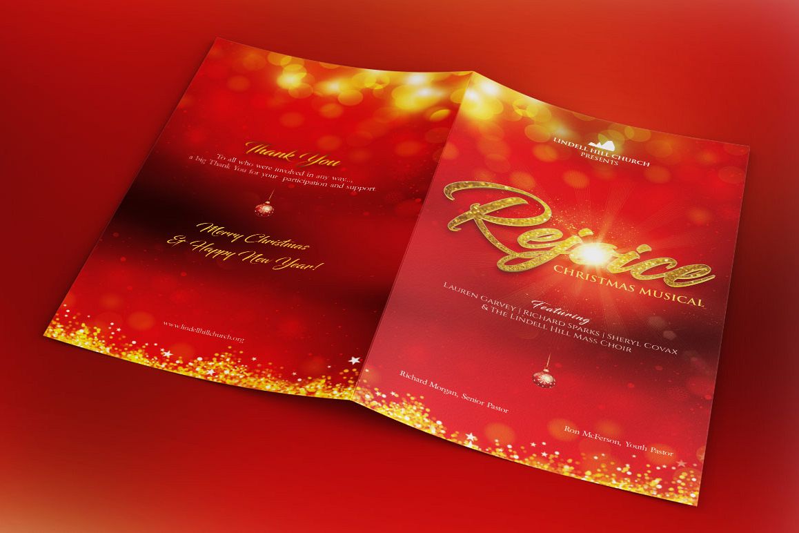 Rejoice Christmas Cantata Program Template example image 1
