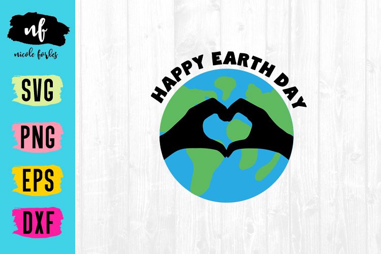 Happy Earth Day SVG Cut File example image 1
