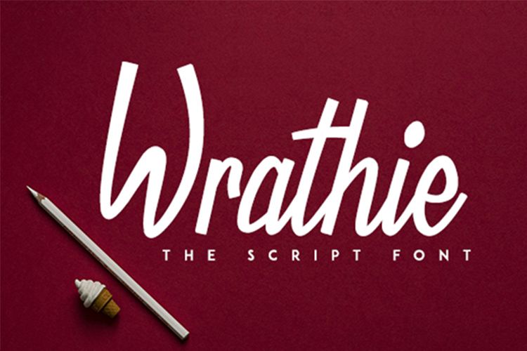 Wrathie - Script Font example image 1