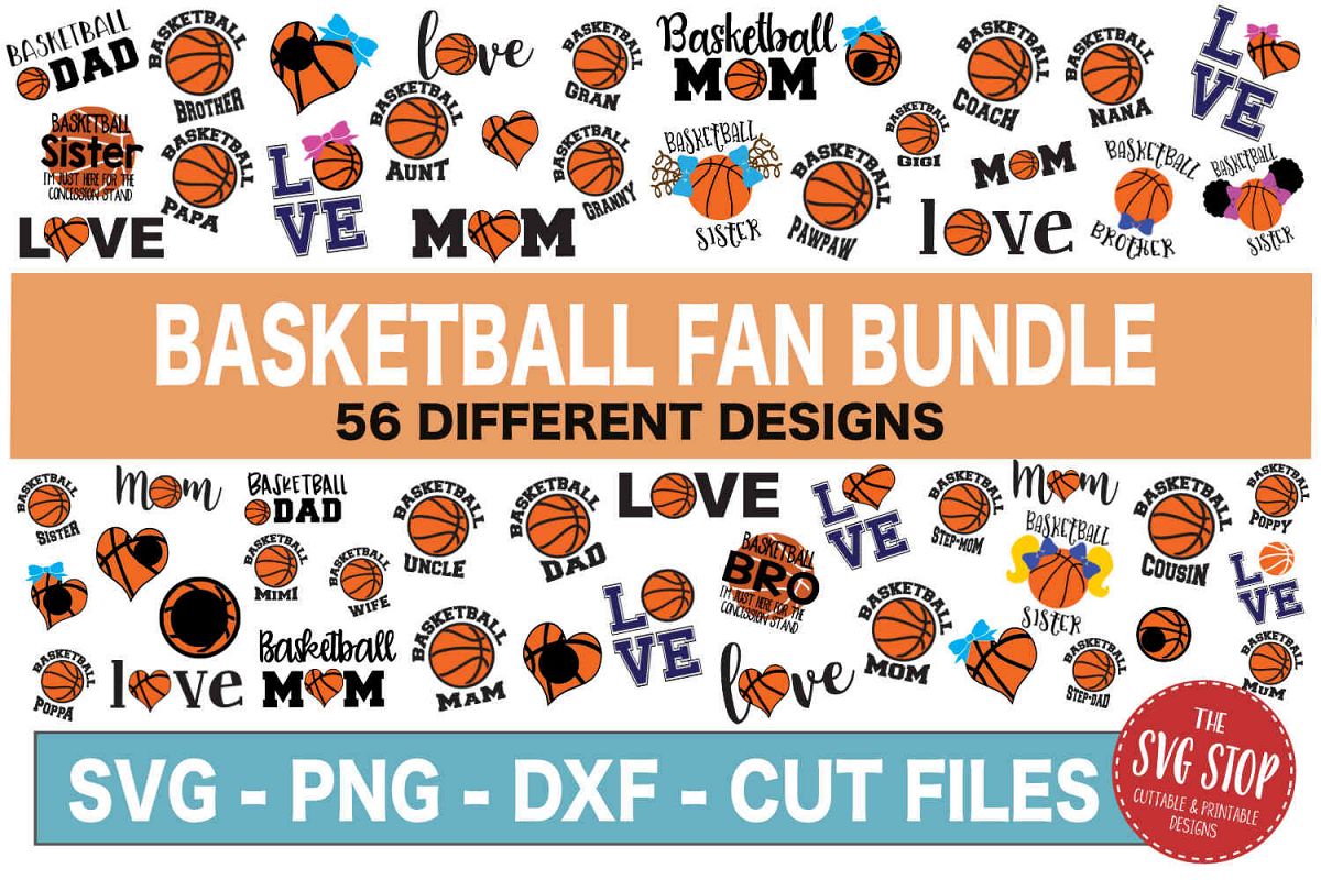 Basketball SVG Bundle -SVG, PNG, DXF example image 1