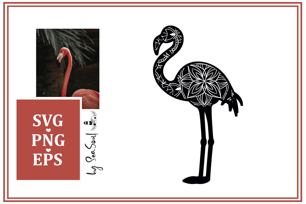 Download Flamingo Mandala Design SVG, PNG, EPS