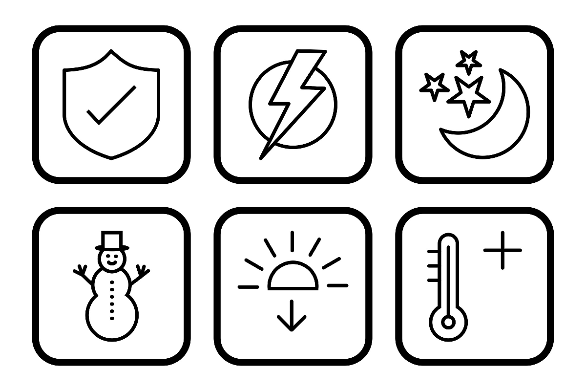 Set Of Weather And Season Icons example image 1