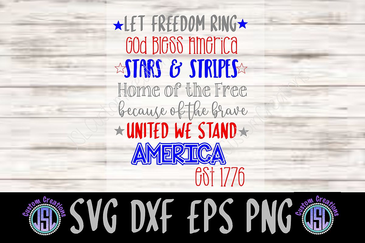 Download Patriotic Quote SVG EPS DXF PNG Digital Download