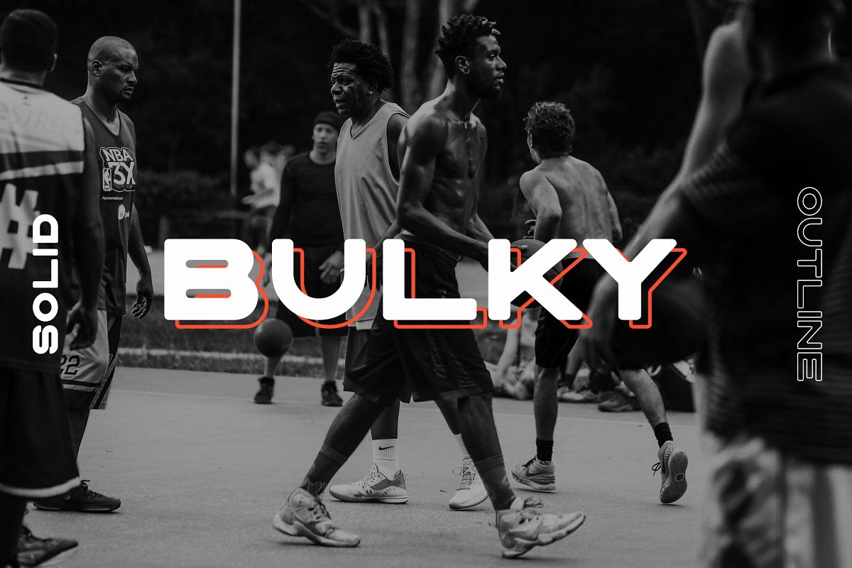 BULKY. Display typeface, 2 styles. example image 1