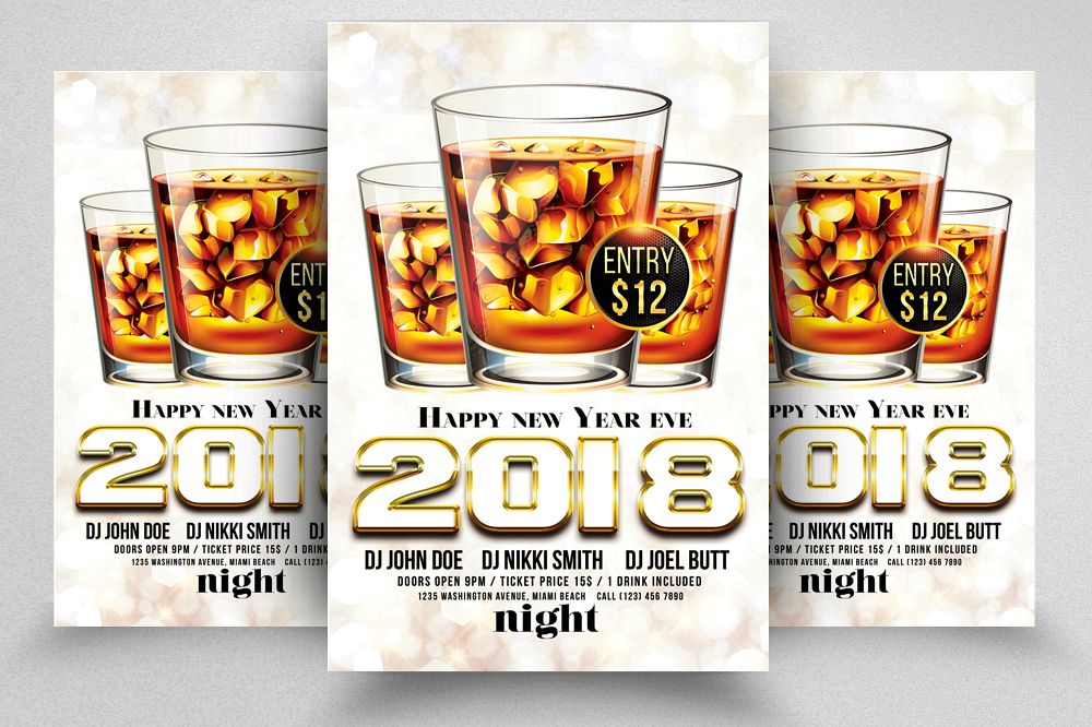 Happy New Year Flyer example image 1