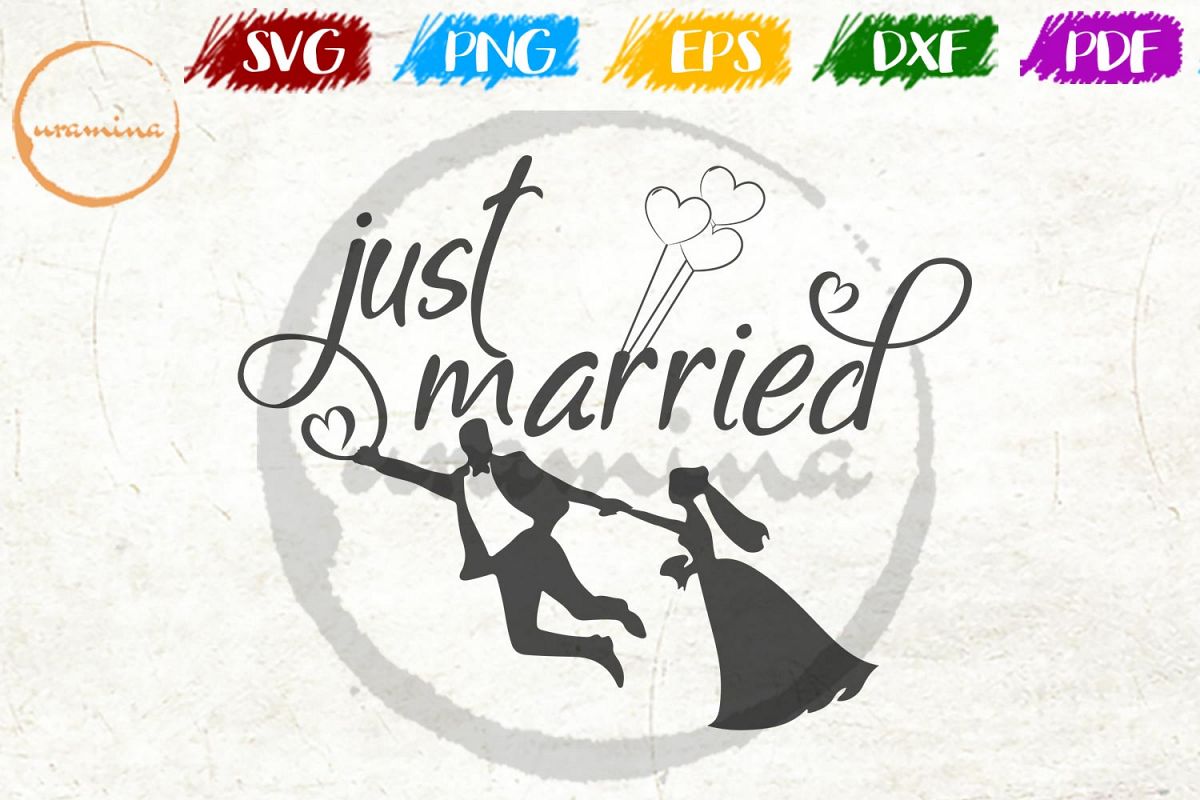 Just Married Wedding Svg Pdf Png 177503 Svgs Design Bundles