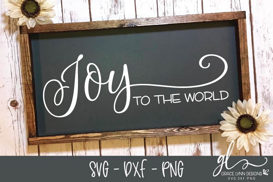 Joy To The World - Christmas Cut File - SVG, DXF & PNG example image 1