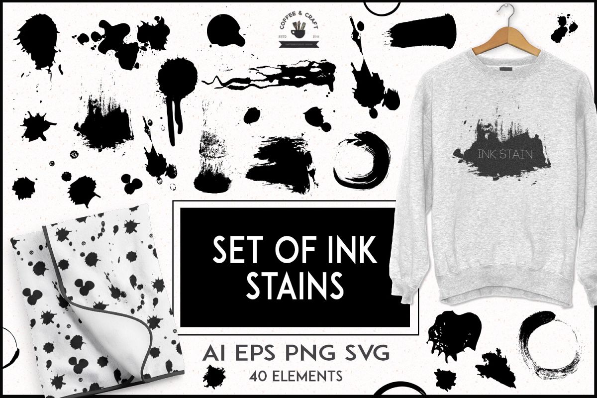 Set of ink stains example image 1