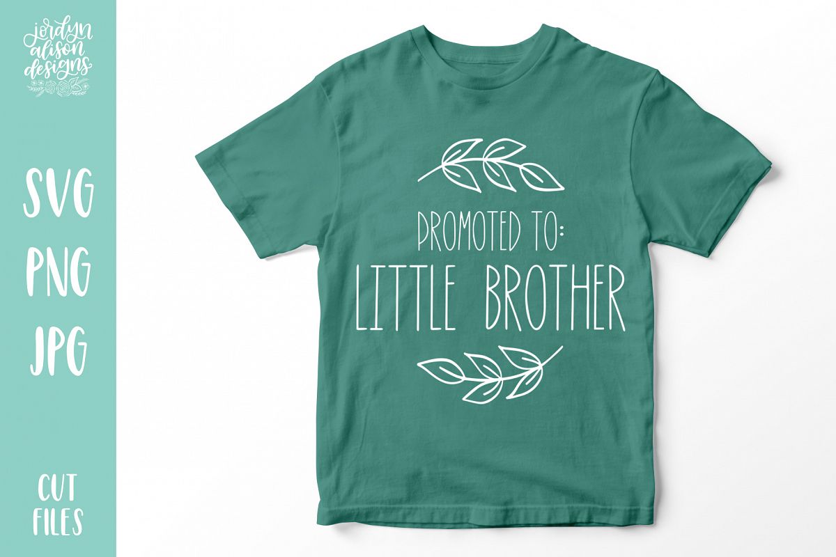 Promoted to Little Brother, New Baby SVG Cut File example image 1