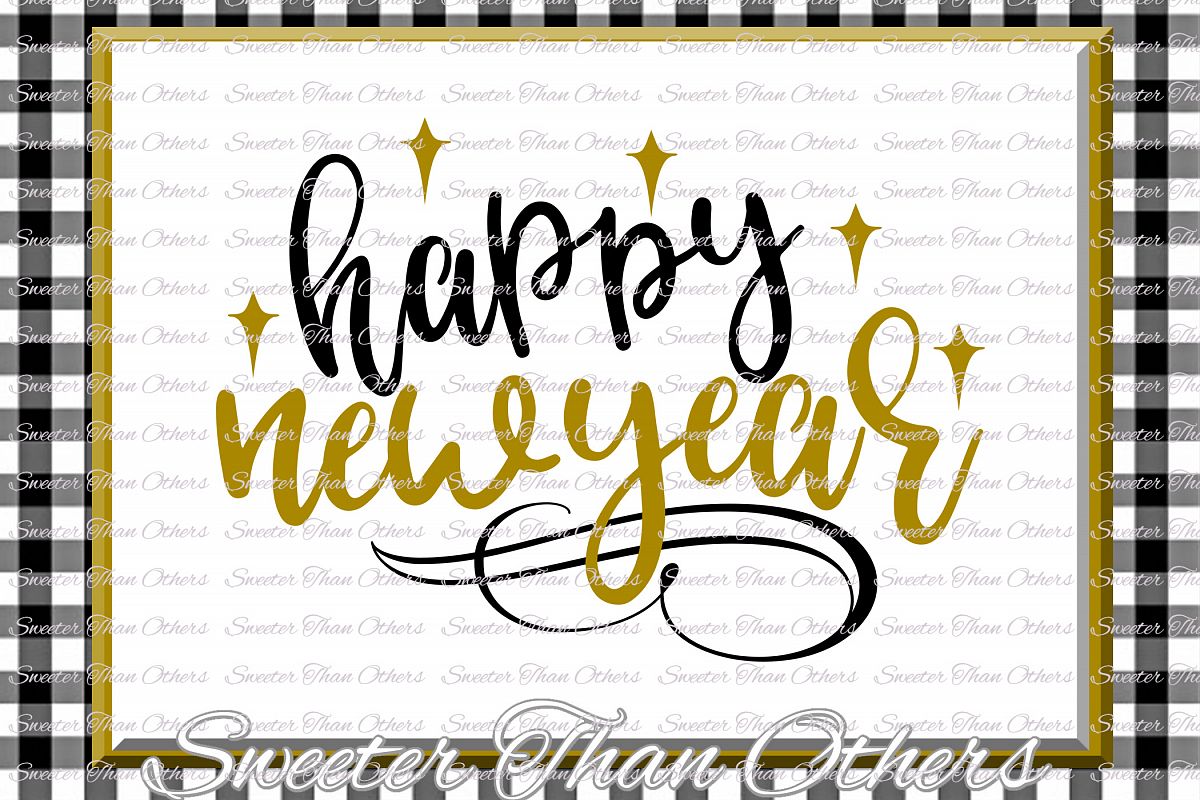 Happy New Year svg, New Year 2018 SVG example image 1