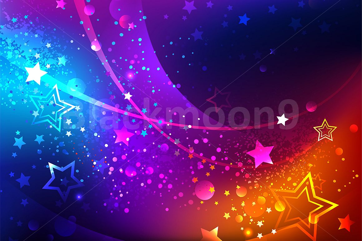 Bright Abstract Background with Stars example image 1