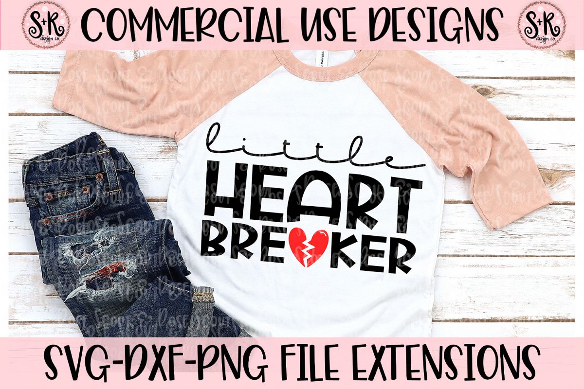 Little Heartbreaker SVG DXF PNG example image 1