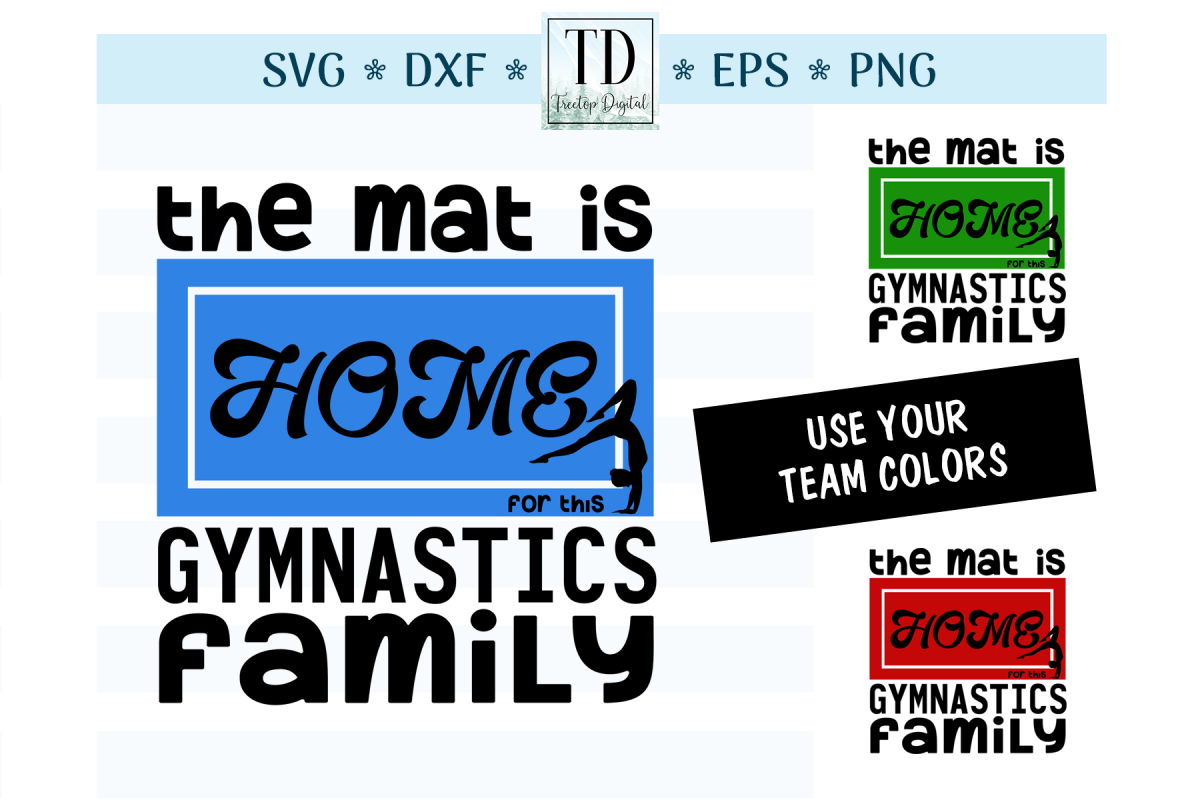 The Mat is Home for this Gymnastics Family, A Sports SVG, example image 1