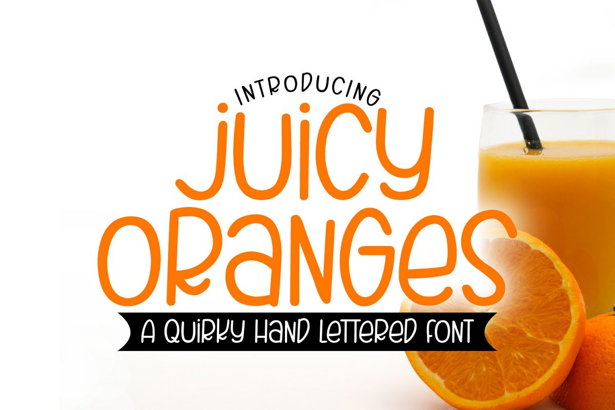 Juicy Oranges - A Smooth Quirky Hand Lettered Font by DWS example image 1
