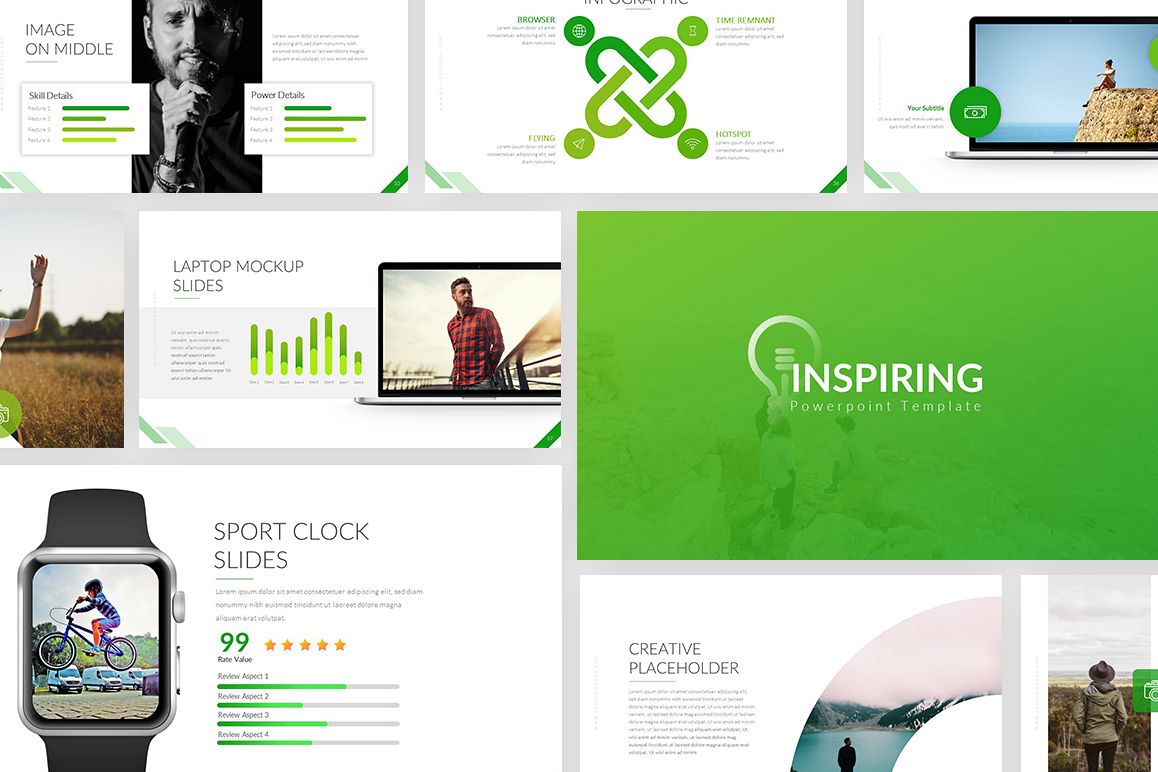 Inspiring Powerpoint Template example image 1