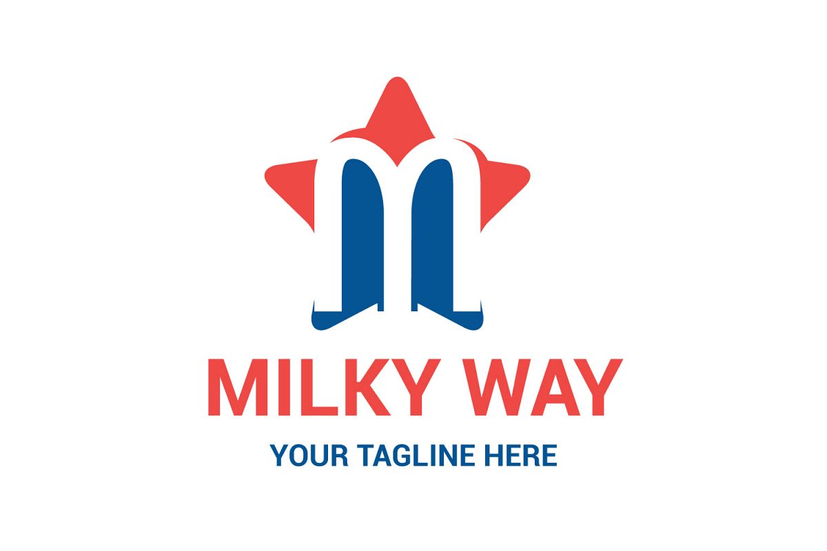 M letter star logo example image 1
