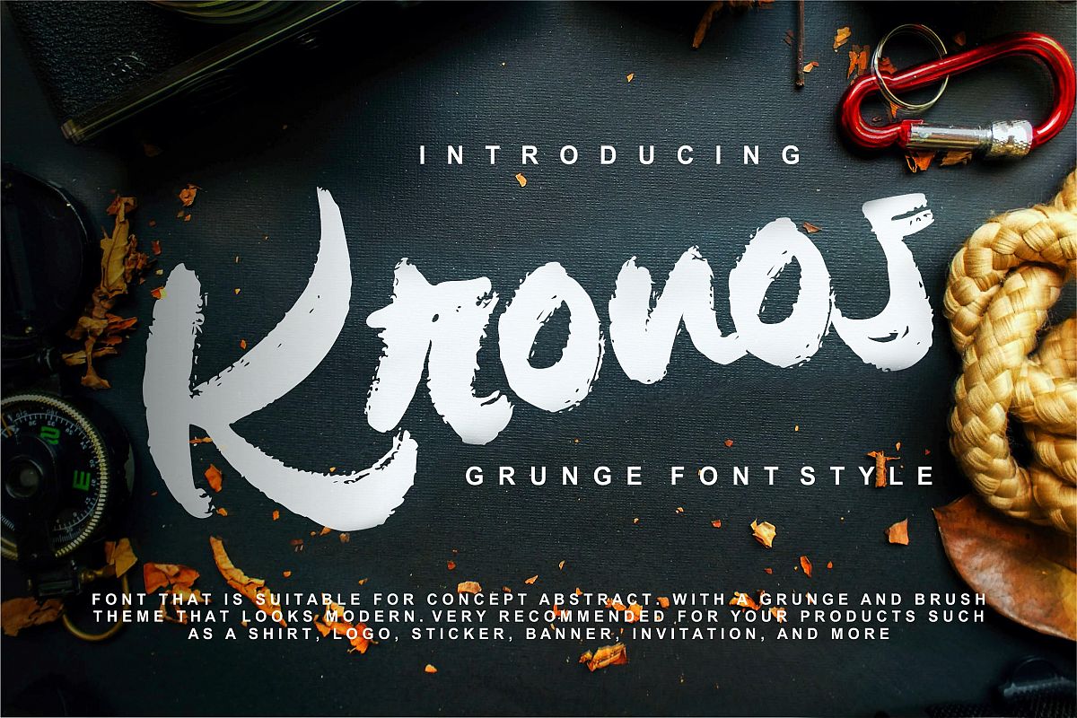 Kronos | Grunge Brush Typeface example image 1