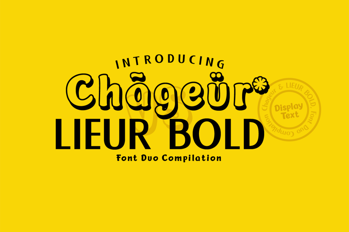 Chageur-LIEUR Bold font Duo example image 1