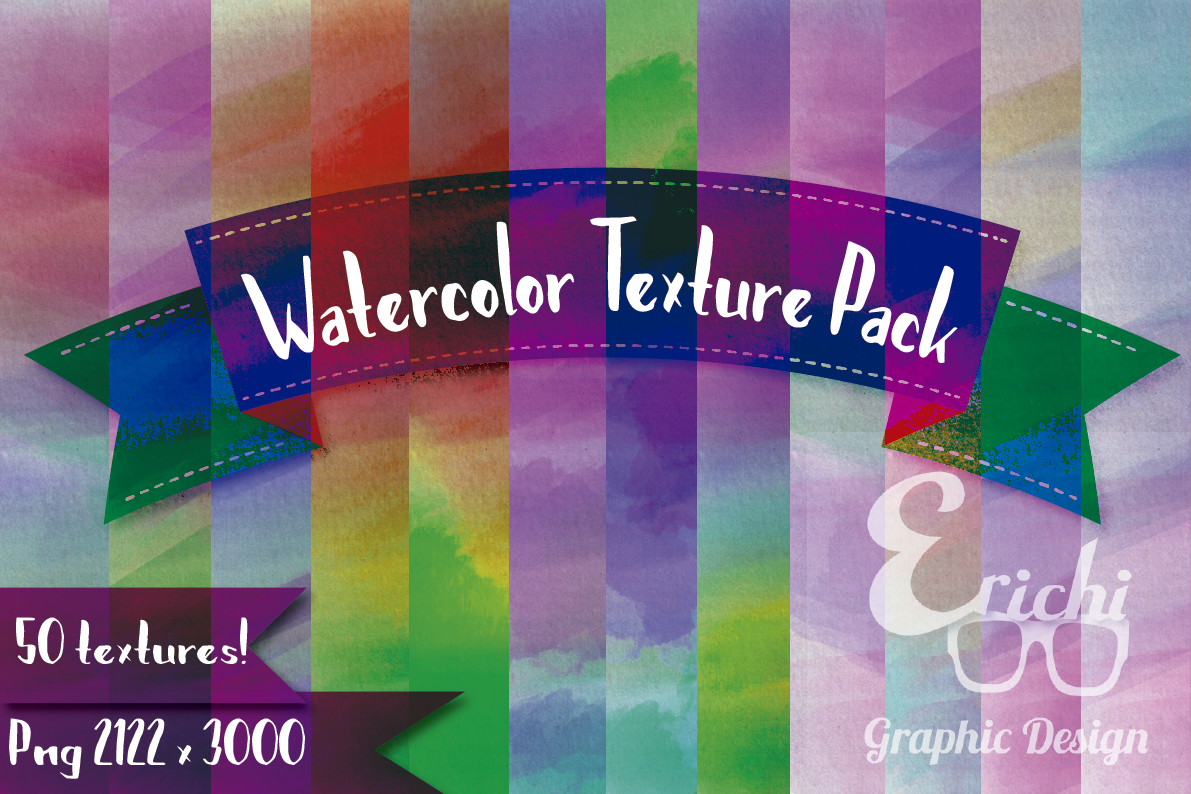 Watercolor Texture Pack example image 1