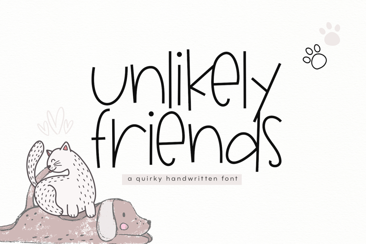 Unlikely Friends - A Quirky Handwritten Font example image 1