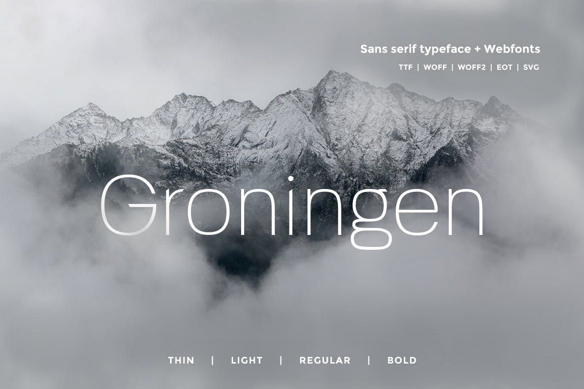 Groningen - Modern San-serif Typeface Webfonts example image 1
