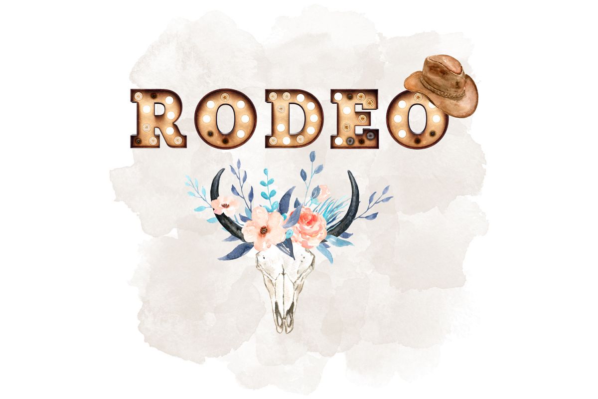 Rodeo Illustration, Western Design example image 1