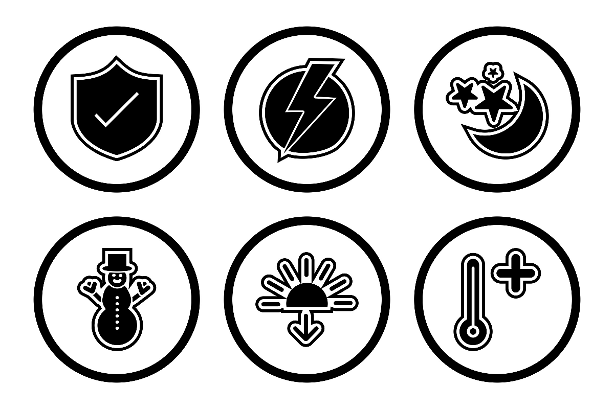 Set Of Weather And Season Icons example image 1
