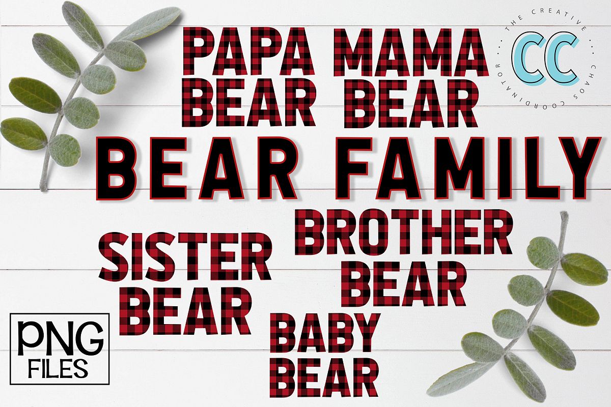 Plaid Bear Family example image 1