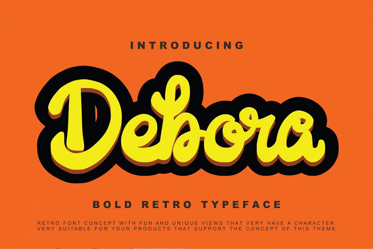 Debora - Retro Handwritten Script example image 1
