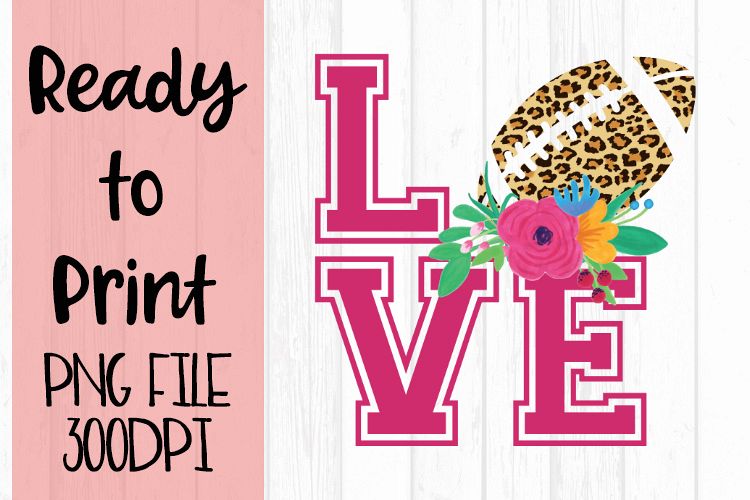 Love Leopard Football Ready to Print example image 1
