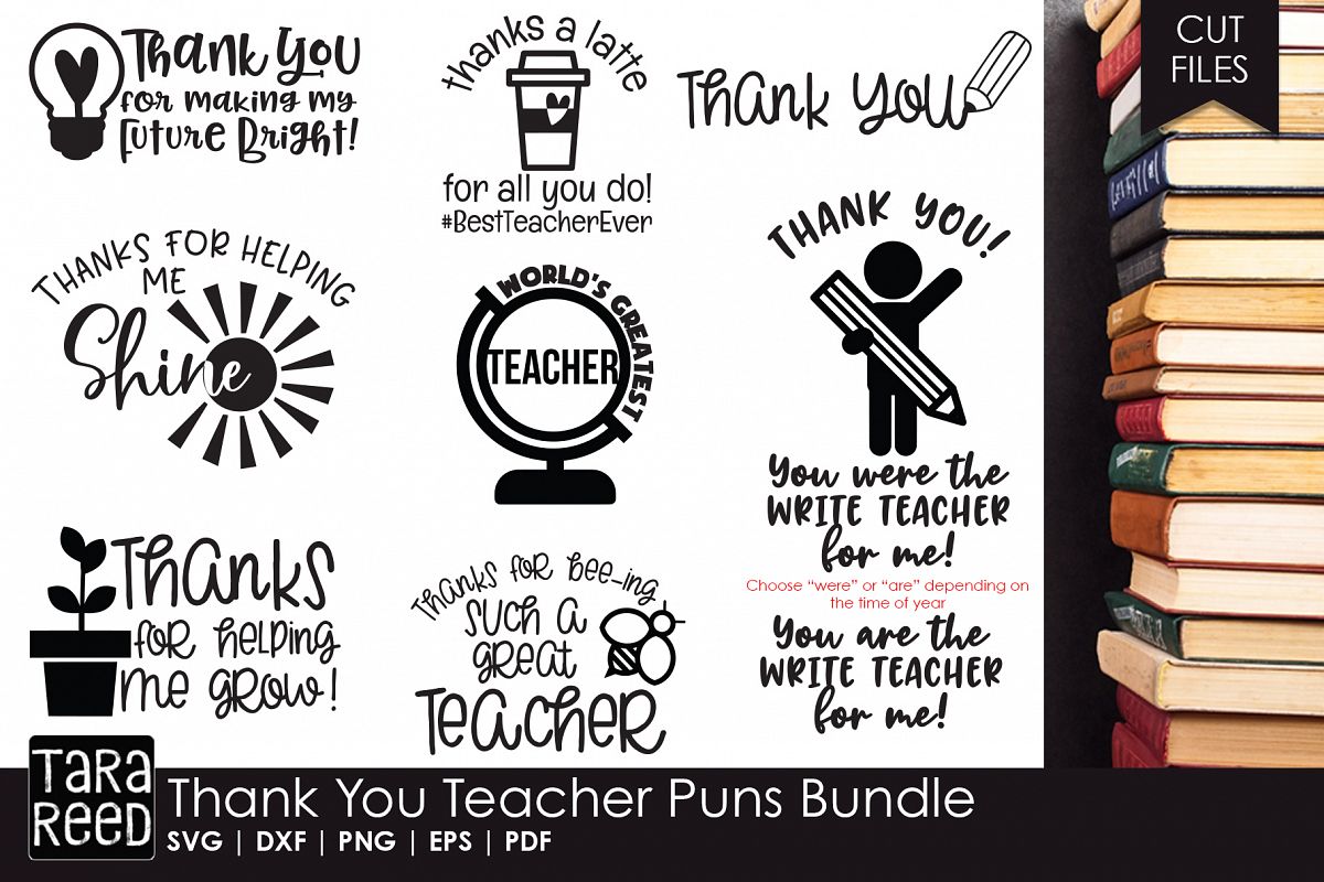 Download Thank You Teacher Puns - Teacher SVG files for Crafters
