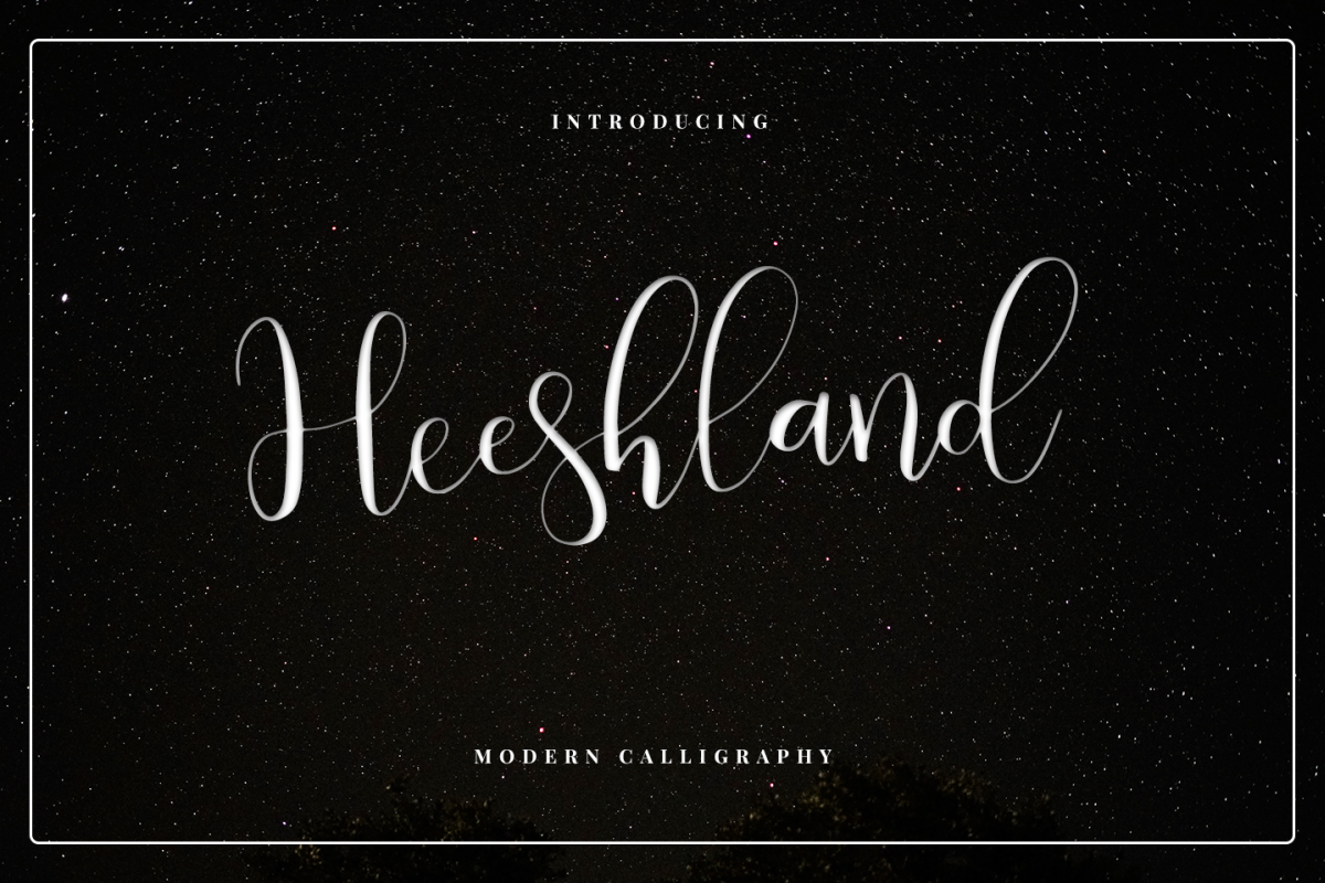 Heeshland//Modern calligraphy font example image 1