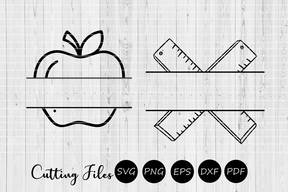Teacher monogram| SVG cutting files | Cricut |Silhouette | example image 1