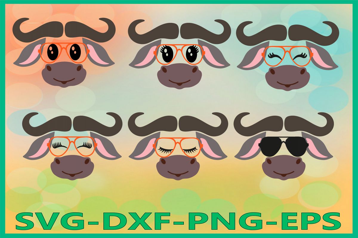 Safari Animal Svg, Buffalo face SVG, bison svg, bull svg example image 1