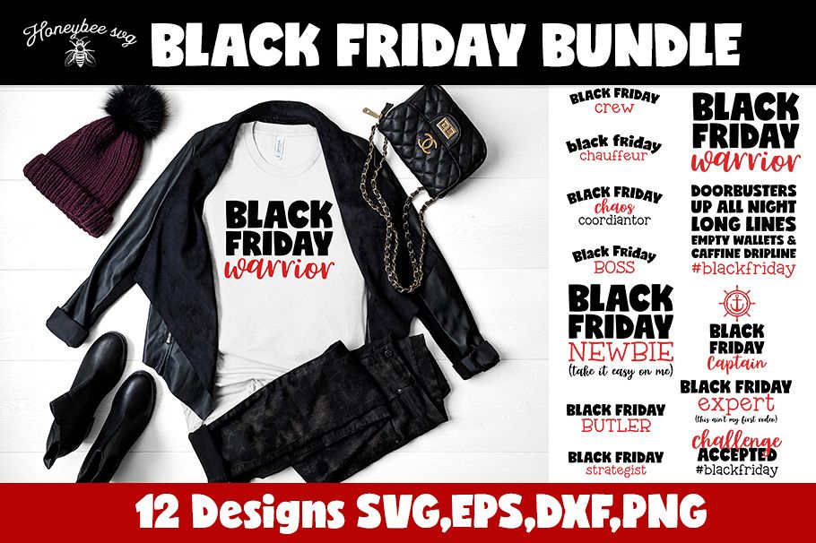 Black Friday Bundle SVG Cut files example image 1
